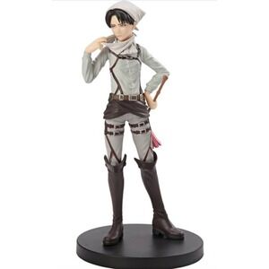 SEGA Attack on Titan Levi Premium Figure Cleaning Clean Up Style Pink Broom 8in